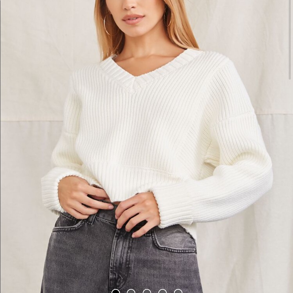 Ribbed knit sweater